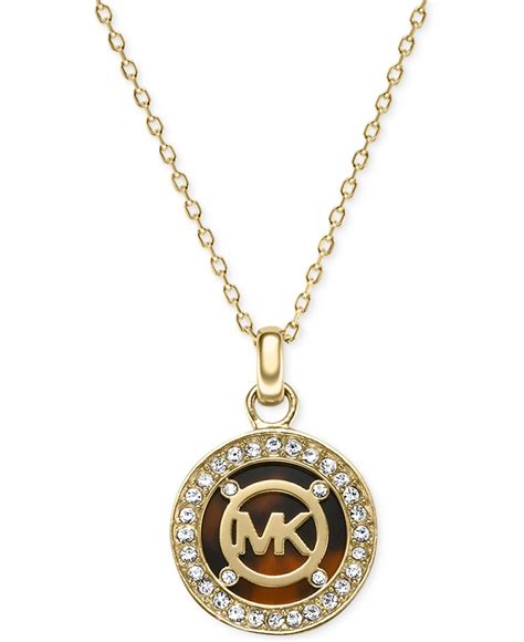 are michael kors necklaces real gold|michael kors jewelry gift box.